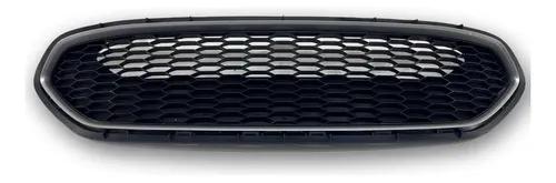 Grade Radiador Ford Ka 2015 A 2018 Com Friso Cinza Original Preto Fosco - Imagem 2