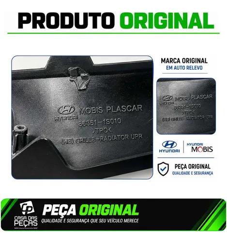 Grade Superior Radiador Hb20 Hb20s 2012 13 14 2015 Original Preto Fosco - Imagem 4