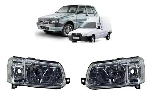 Imagem da peça Par Faróis Fiat Farol Uno Fiorino 2004 05 06 07 08 09 10 11 2012 Cromado Esquerdo E Direito