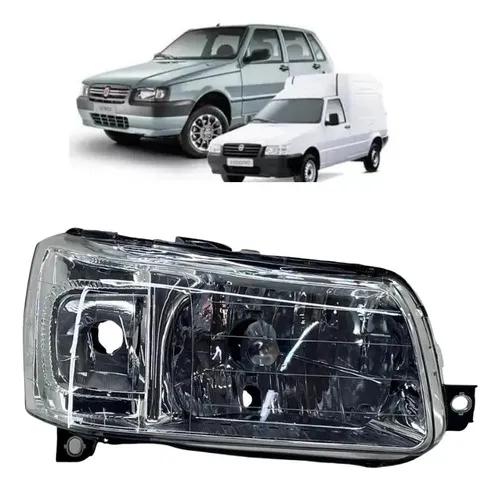Par Faróis Fiat Farol Uno Fiorino 2004 05 06 07 08 09 10 11 2012 Cromado Esquerdo E Direito - Imagem 3