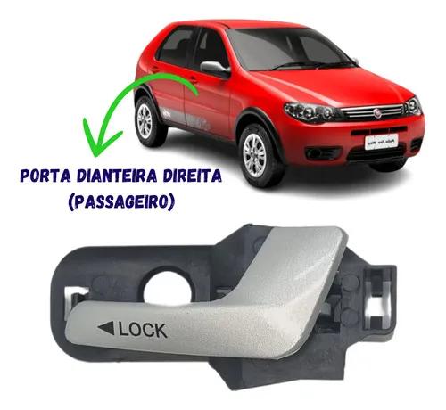 Maçaneta Interna Dianteira Direita Fiat Palio Strada Siena Prateado Dianteira - Imagem 2