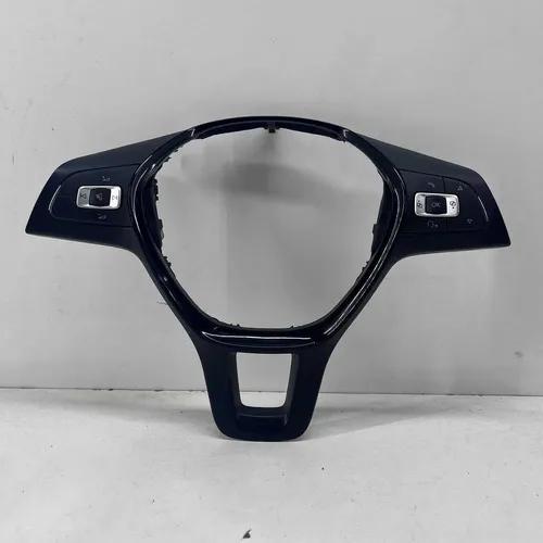 Moldura Comando Som Volante Fox Polo Golf Jetta 2015 Orig Preto Lisa - Imagem 2
