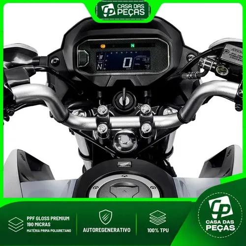 Pelicula Protetora Ppf Painel Honda Cg 160 Titan Fan Start Transparente - Imagem 3