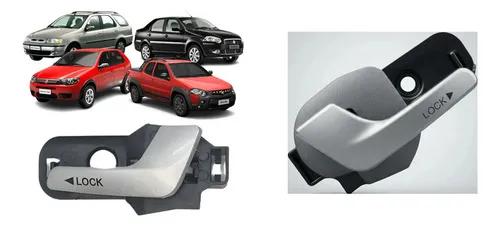Imagem da peça Kit Maçaneta Porta Interna Traseira Prateado Fiat Palio Strada Siena